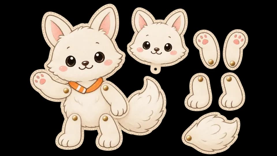 Handmade paper puppets craft