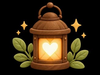 Glowing woodland lantern