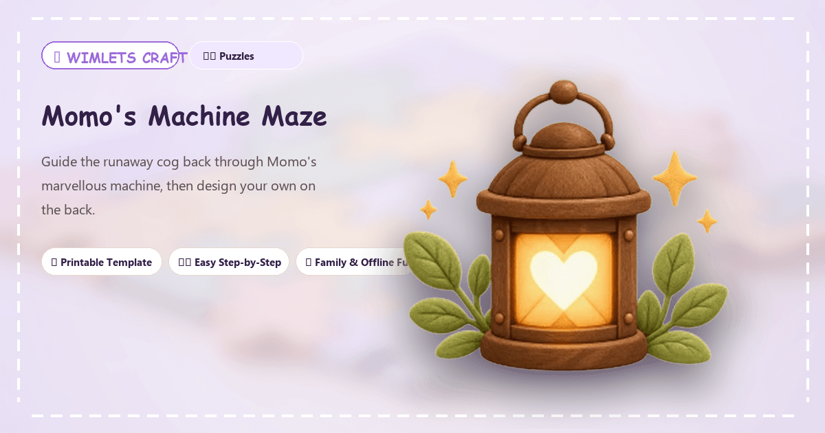 Momo's Machine Maze - Featured Craft Banner
