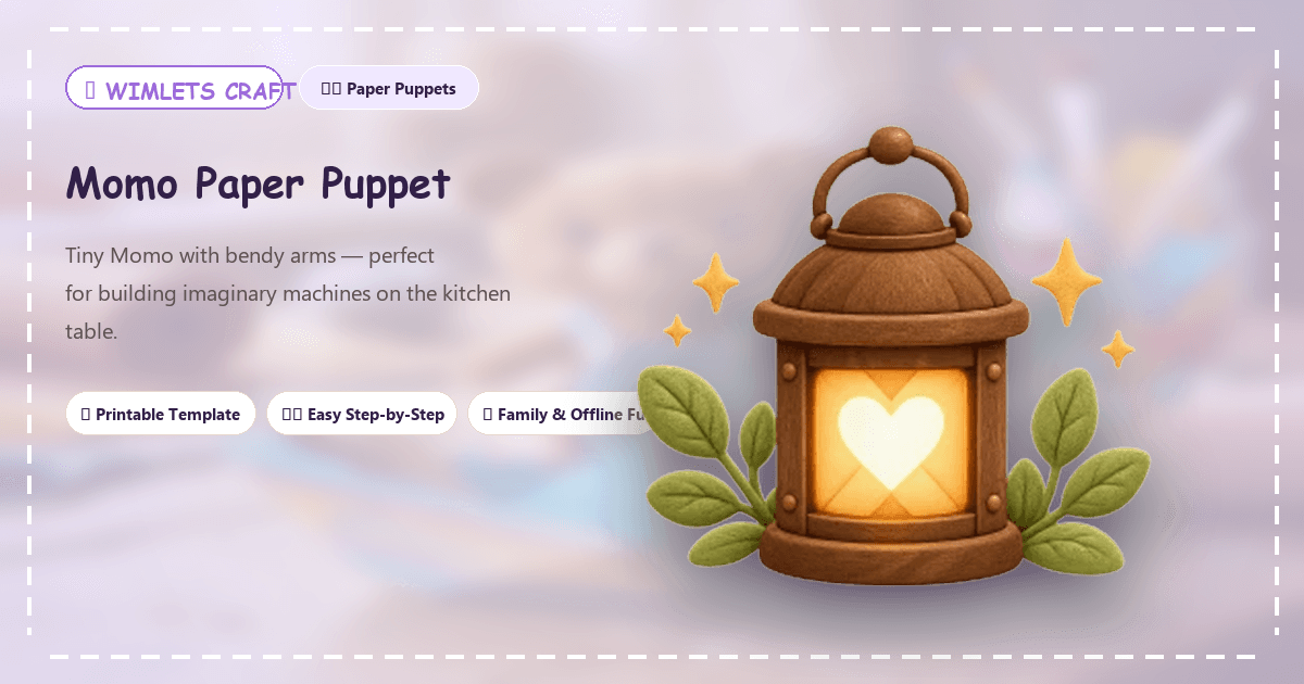 Momo Paper Puppet - Featured Craft Banner