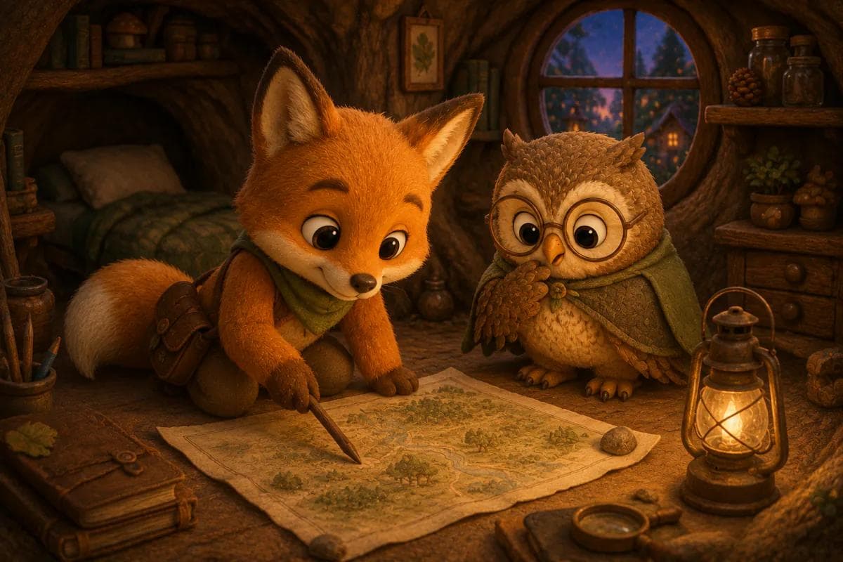 Illustration for Finn's Last Map of the Day, scene 1: The Day's Map