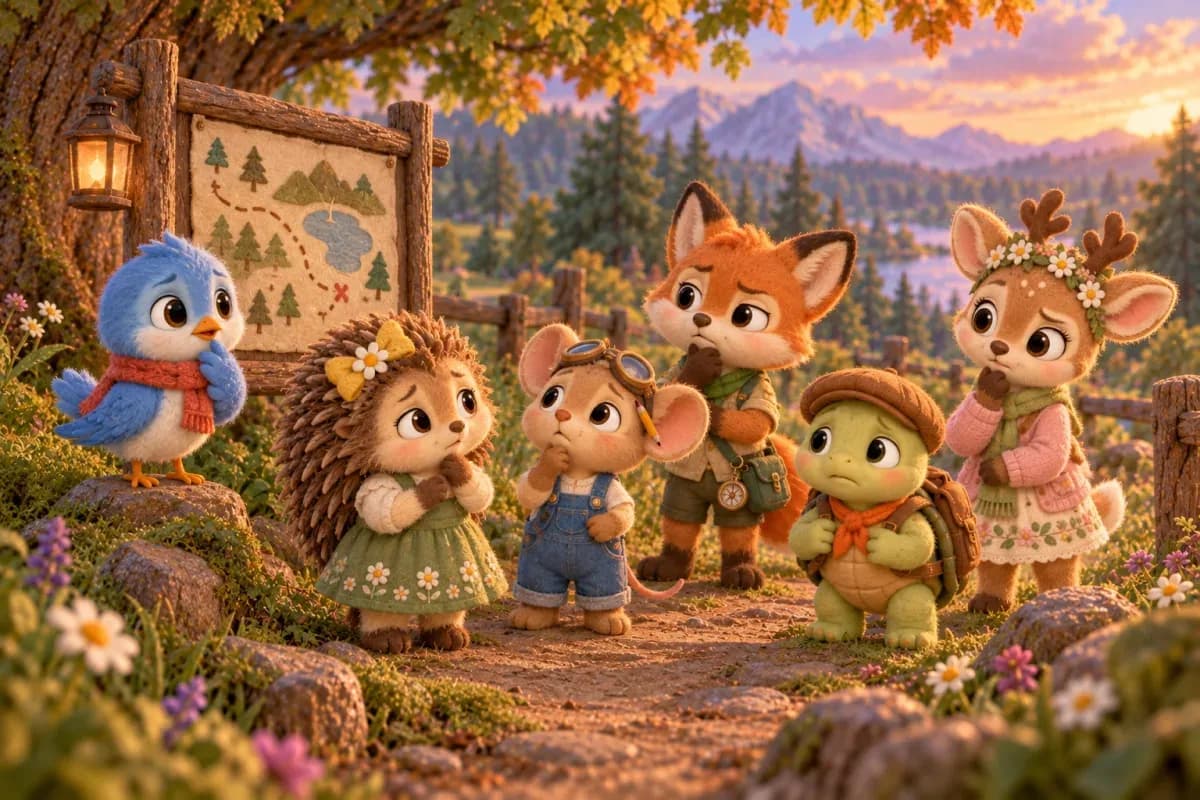 Illustration for Hazel's Lantern Quest, scene 1: Nobody Raised a Paw