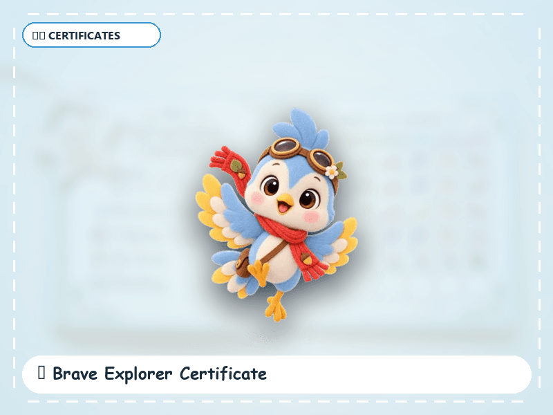 Brave Explorer Certificate