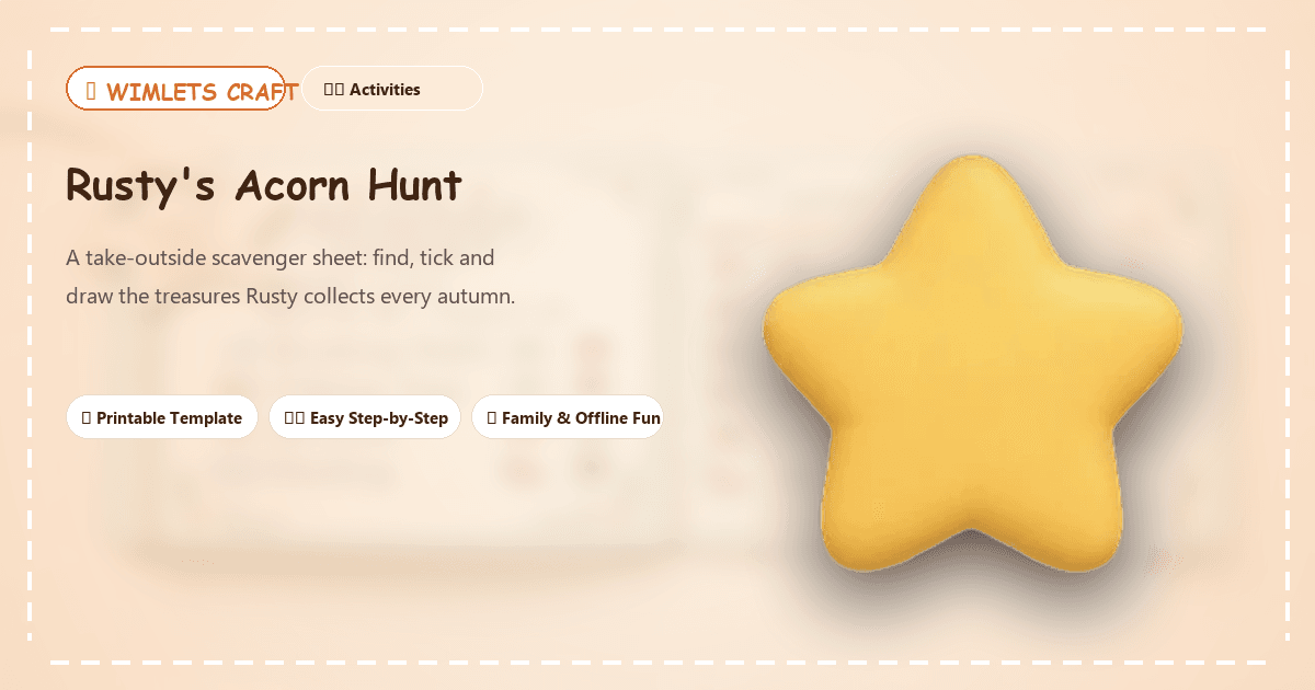 Rusty's Acorn Hunt - Featured Craft Banner