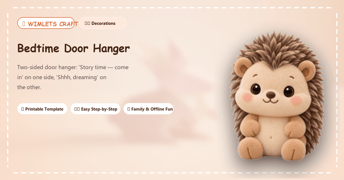 Bedtime Door Hanger - Featured Craft Banner