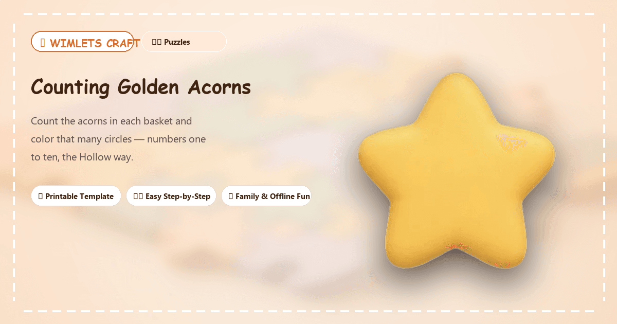 Counting Golden Acorns - Featured Craft Banner