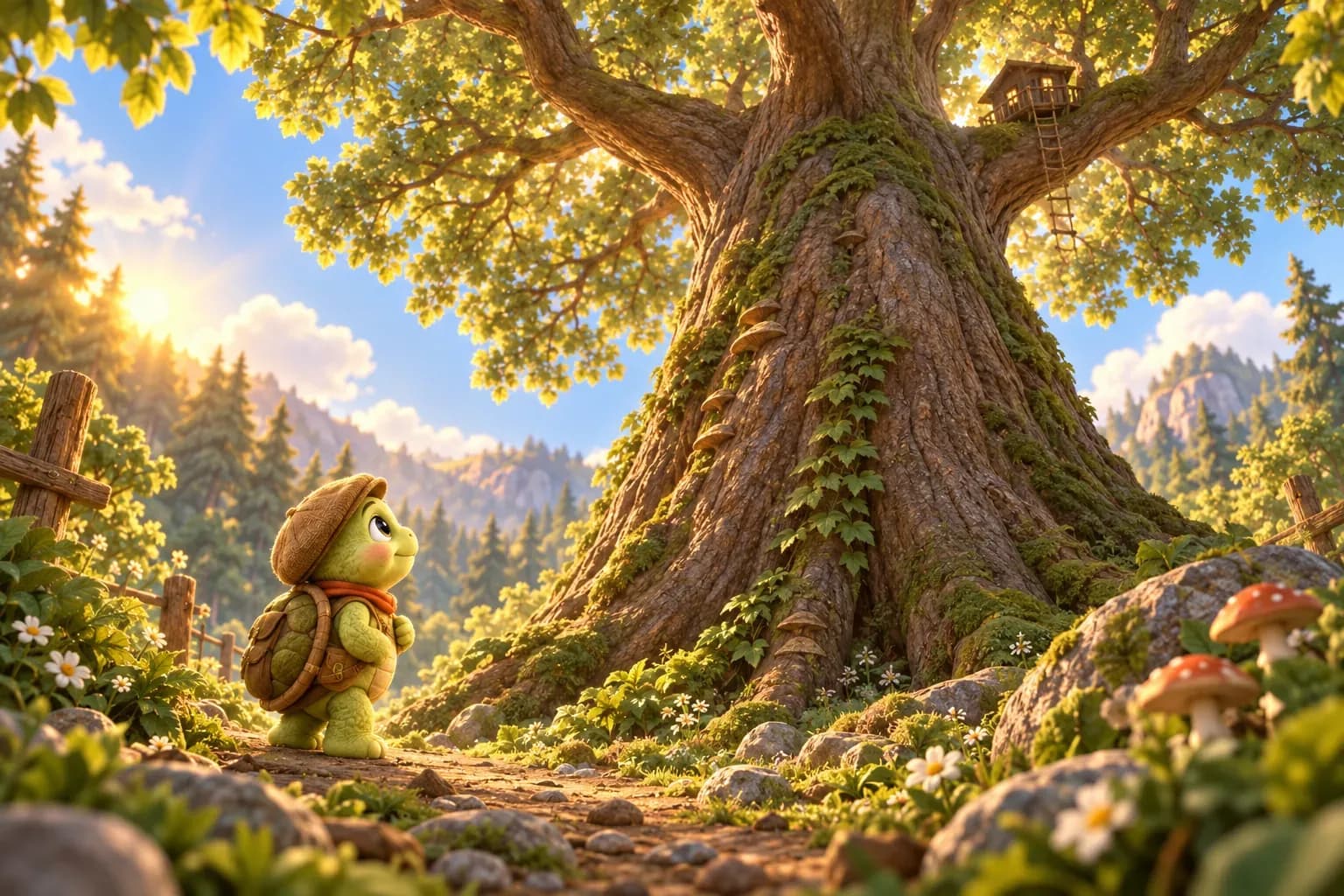 Illustration for Toby's Tallest Climb, scene 1: The Highest Branch
