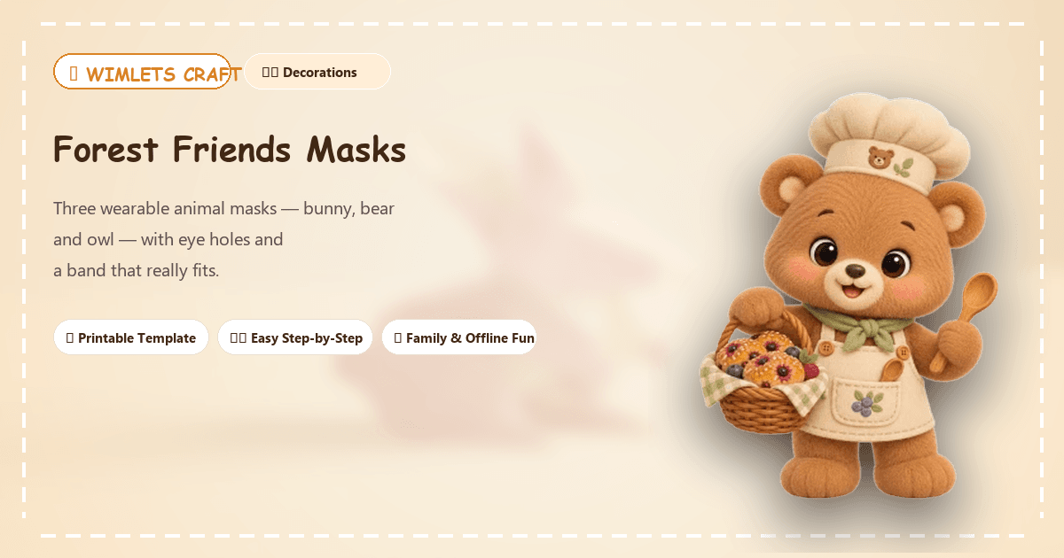 Forest Friends Masks - Featured Craft Banner
