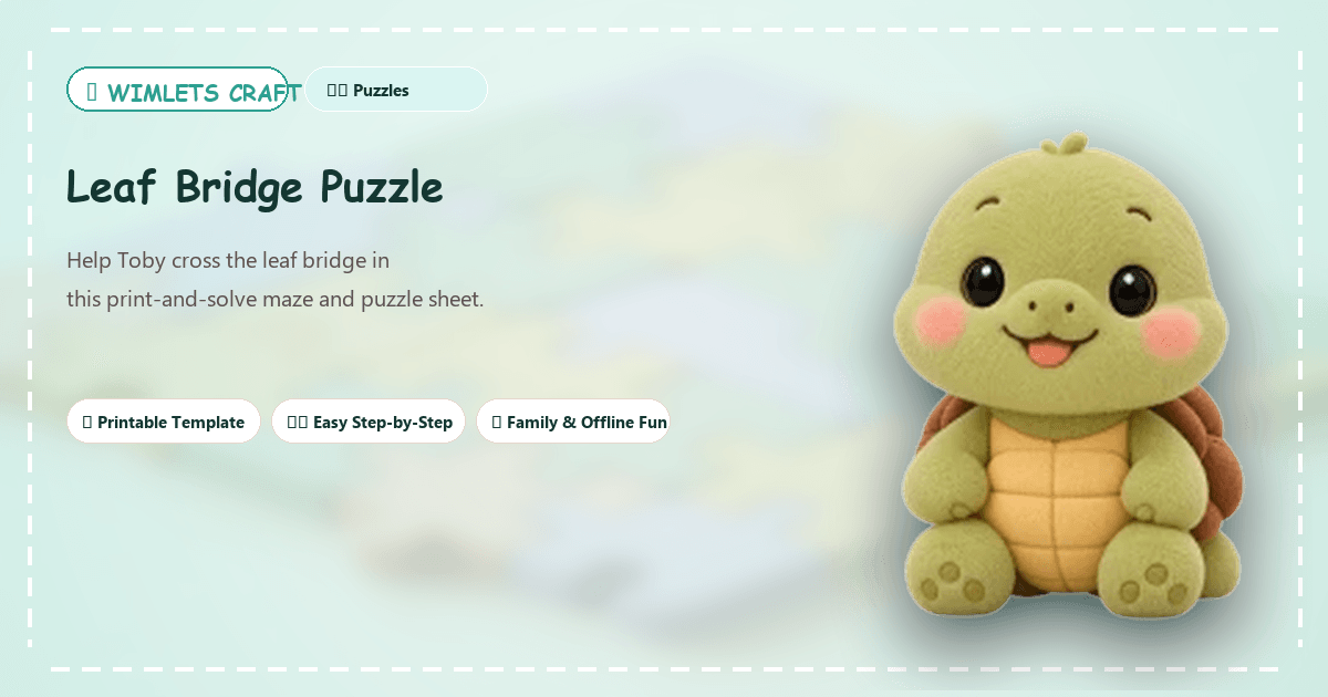 Leaf Bridge Puzzle - Featured Craft Banner