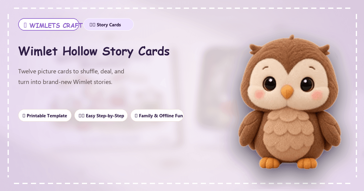 Wimlet Hollow Story Cards - Featured Craft Banner