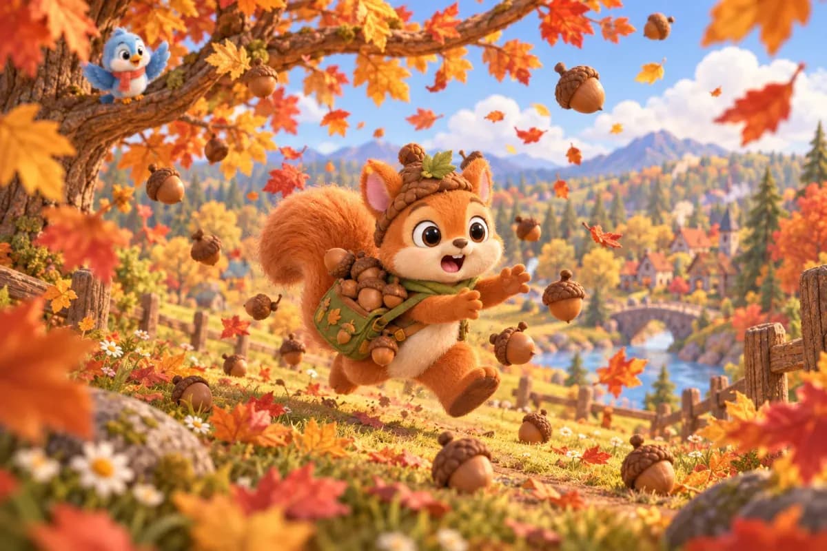 Illustration for Rusty's Windy Harvest, scene 1: The Wind Comes Early